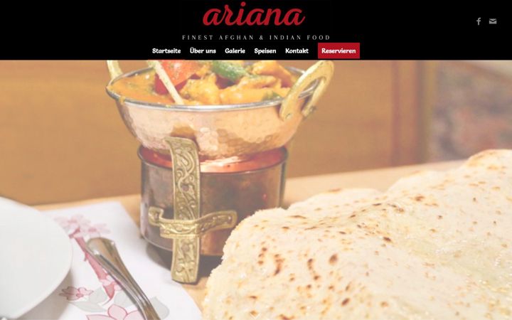 Screenshot of ariana-restaurant.at