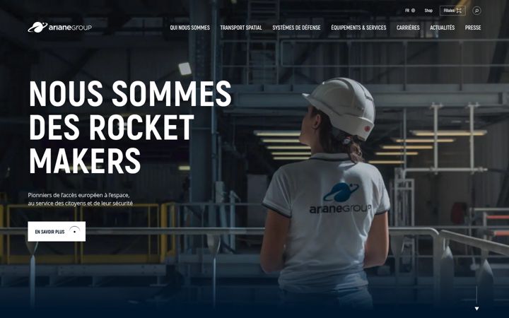 Screenshot of ariane.group