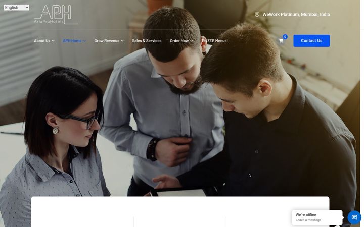 Kuvakaappaus sivustosta ariaprohotels.com