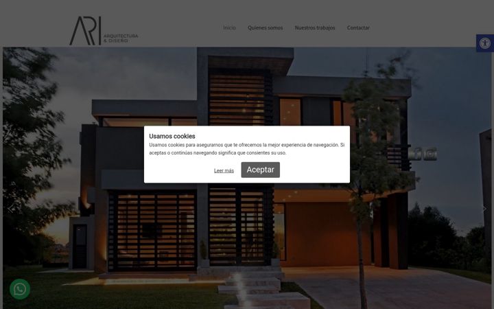 Screenshot stránky ariarquitectura.com