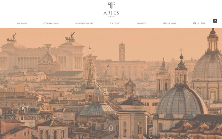 Képernyőkép: ariesgroup.it