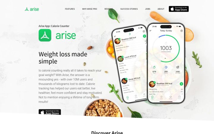 Screenshot of arise-app.com