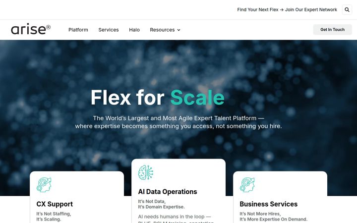 Screenshot of arise.com