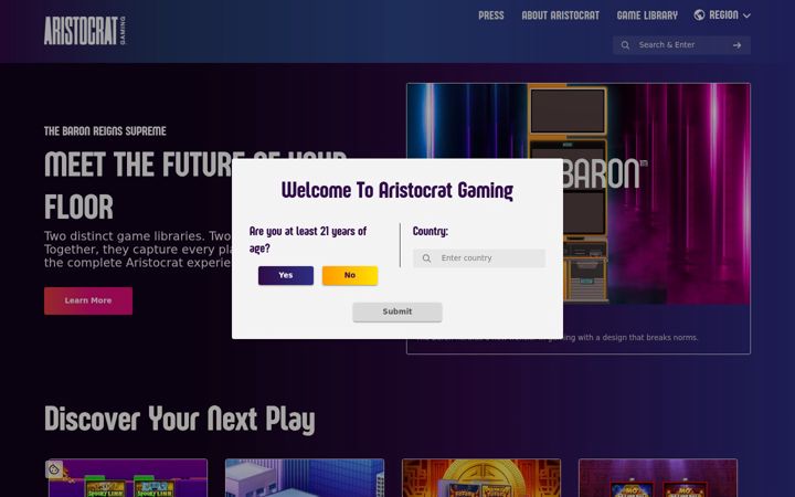Screenshot of aristocratgaming.com