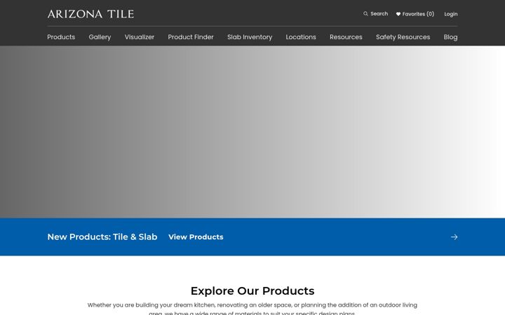 Screenshot of arizonatile.com