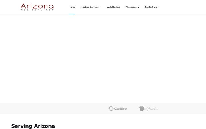 Captură de ecran a arizonawebservices.com