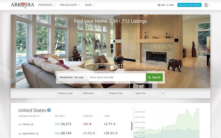 Screenshot of arkadia.com