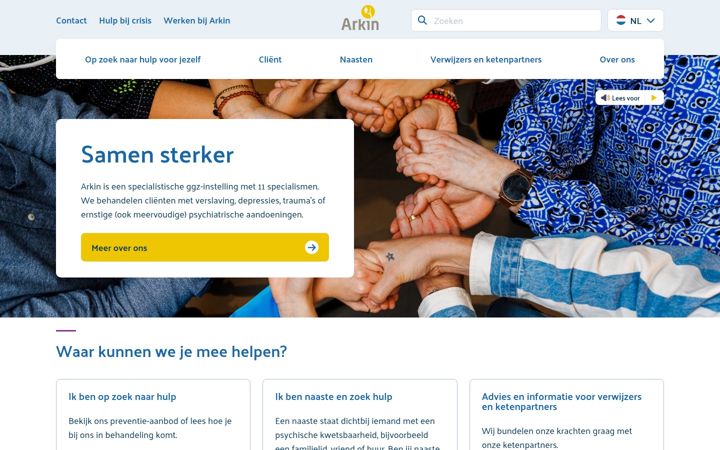 Screenshot of arkin.nl