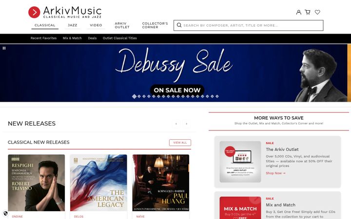 Zrzut ekranu arkivmusic.com