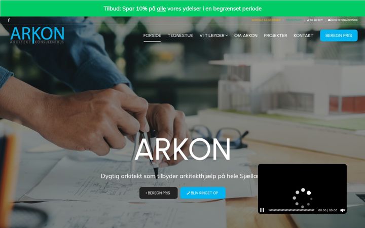 Skärmbild av arkon.nu