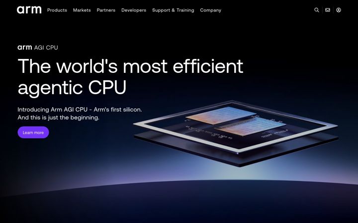 Screenshot του arm.com