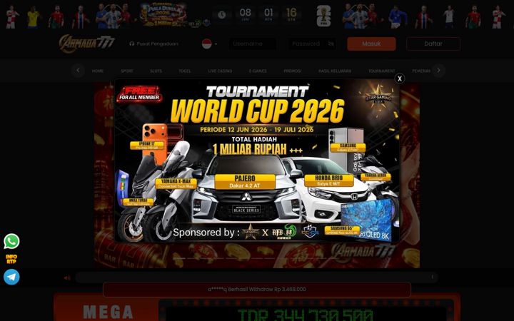 Screenshot of armada777resmi4.com