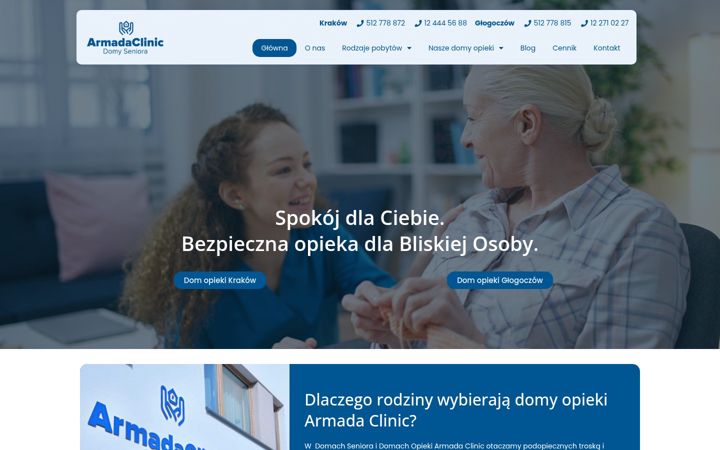 Captura de pantalla de armadaclinic.pl