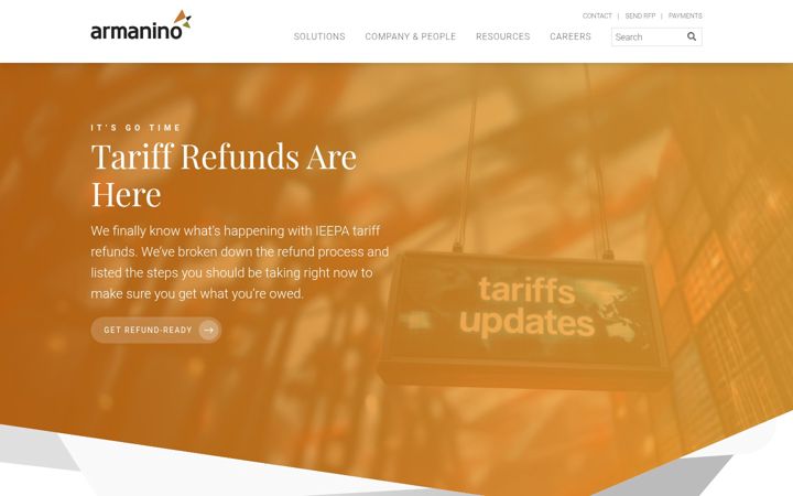 Screenshot of armanino.com