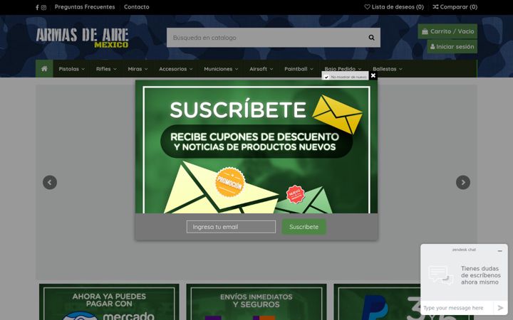 Zrzut ekranu armasdeairemexico.com
