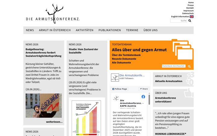 Screenshot of armutskonferenz.at