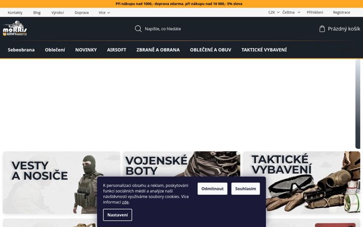 Capture d'écran de armymarket.cz