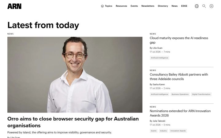 Screenshot of arnnet.com.au