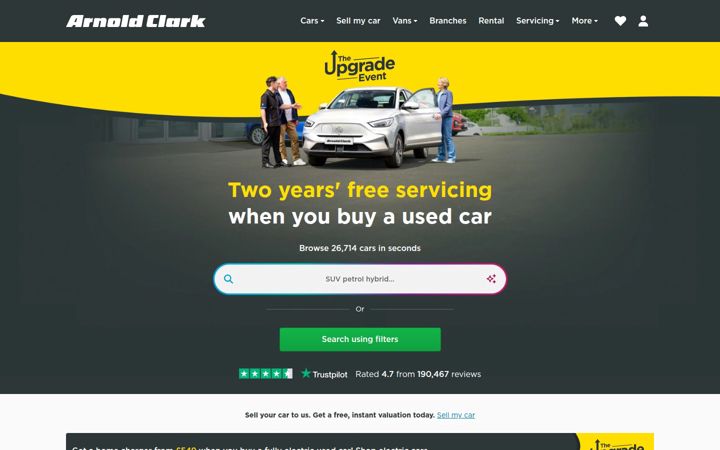 Ekraanipilt saidist arnoldclark.com