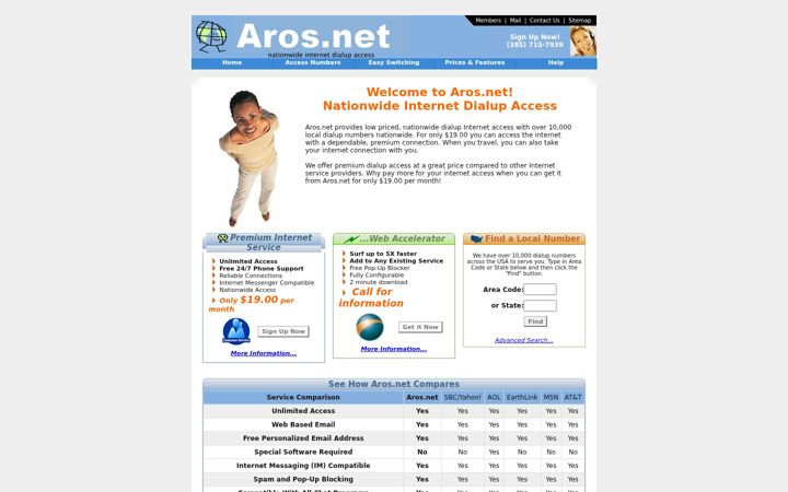 Screenshot of aros.net