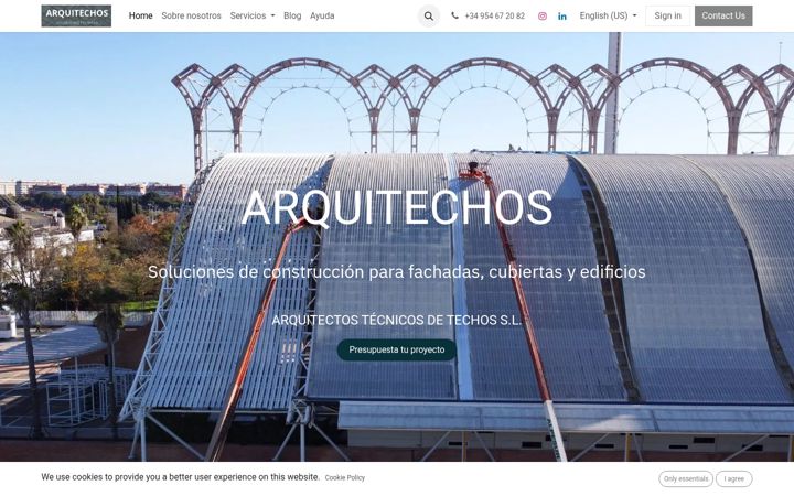 Skærmbillede af arquitechos.es