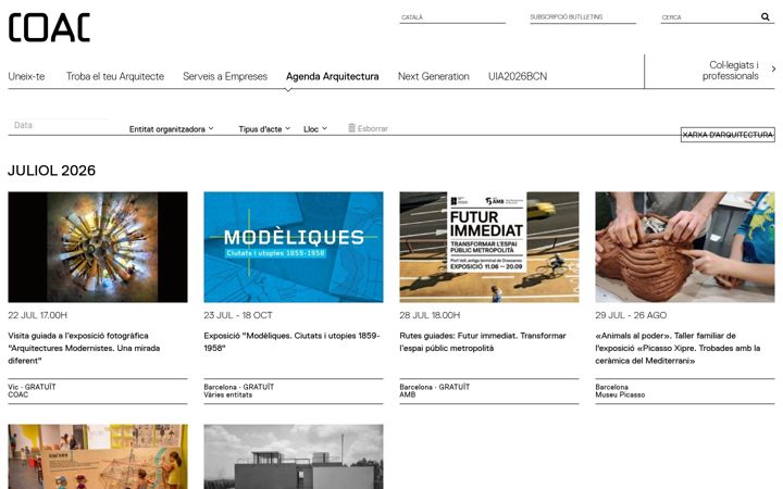 Screenshot of arquitectes.cat