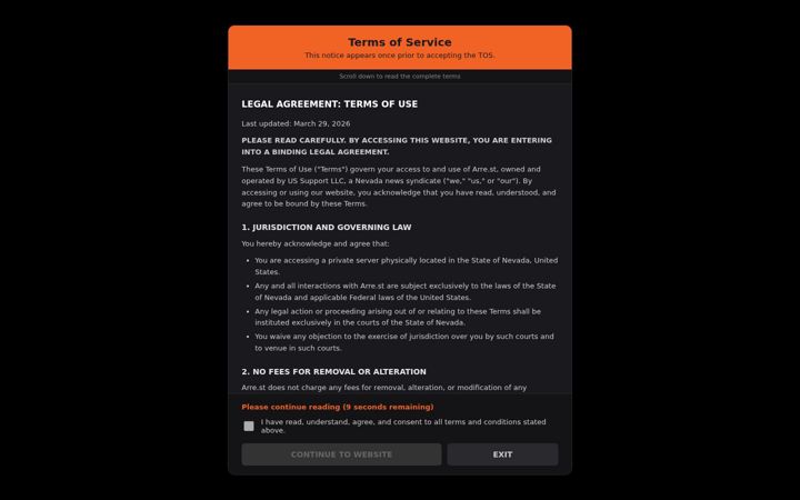 Screenshot of arre.st
