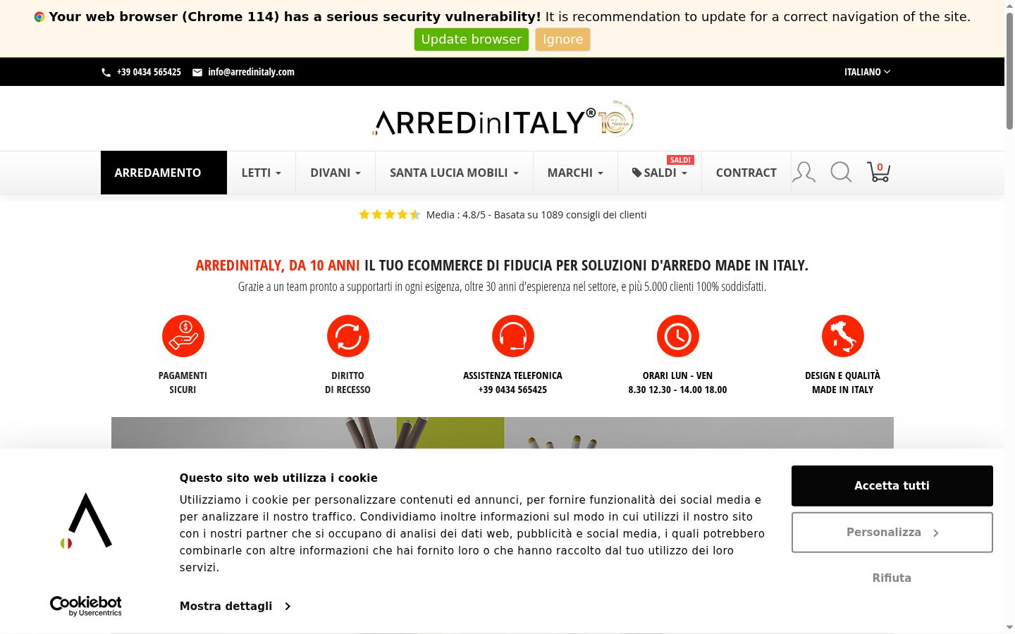 Captură de ecran a bannerului de consimțământ afișat înainte de orice interacțiune