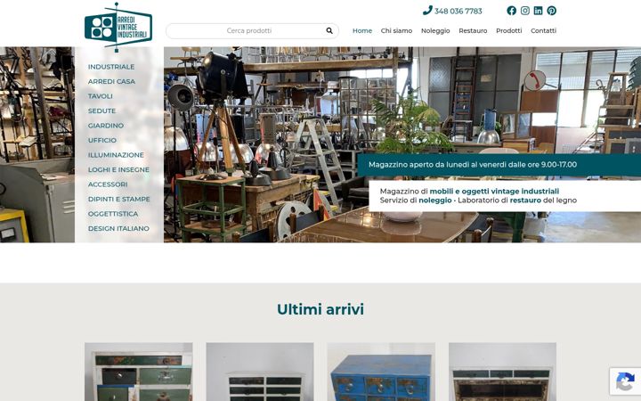 Screenshot of arredivintageindustriali.com
