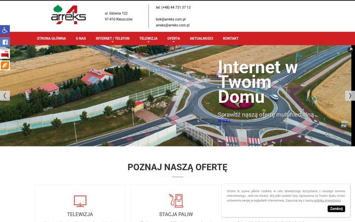 Captură de ecran a arreks.com.pl