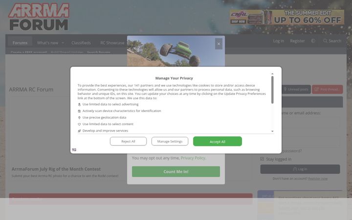 Screenshot of arrmaforum.com
