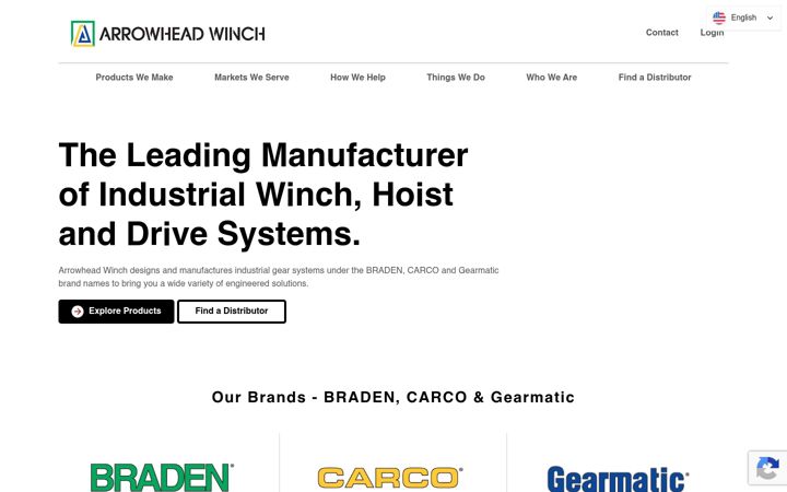 Screenshot of arrowheadwinch.com