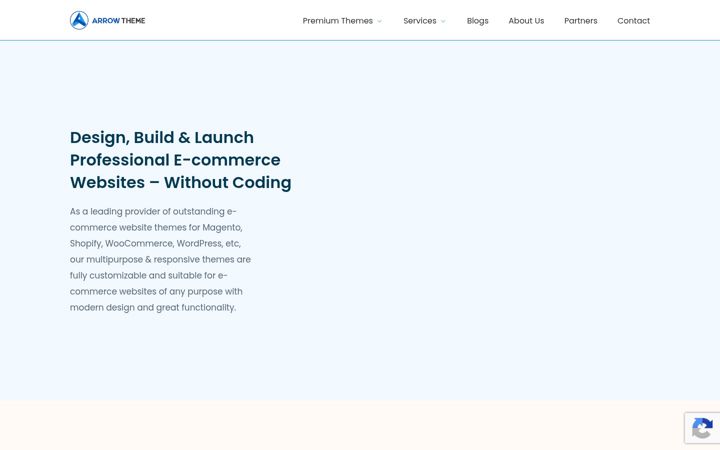 Captură de ecran a arrowtheme.com