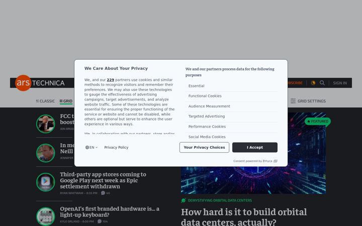 Zrzut ekranu arstechnica.com