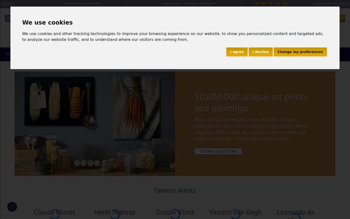 Screenshot του art-prints-on-demand.com