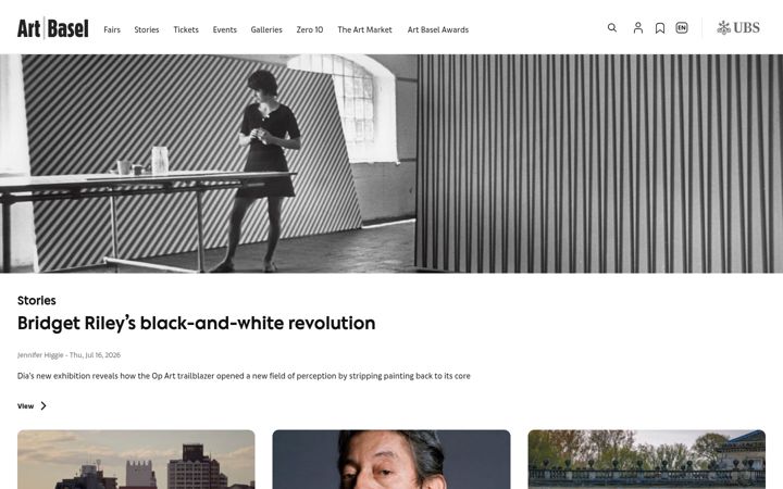 Captura de pantalla de artbasel.com
