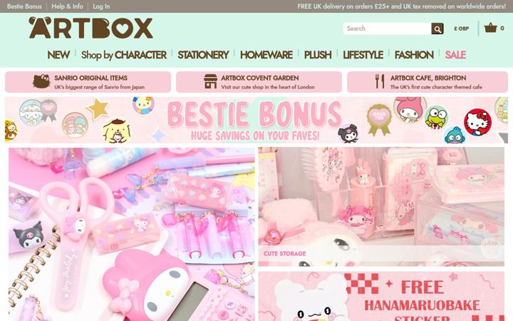 Screenshot of artbox.co.uk