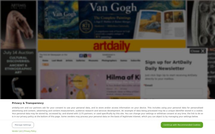 Screenshot του artdaily.com