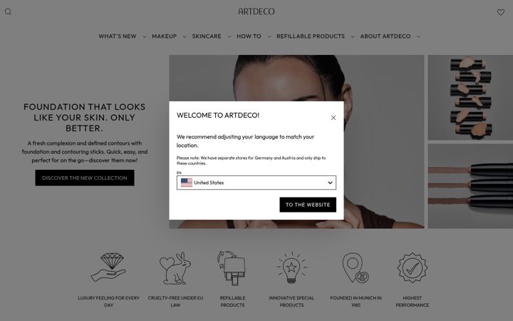 Screenshot of artdeco.com