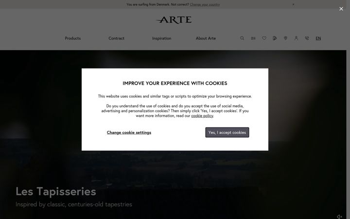 Screenshot of arte-international.com