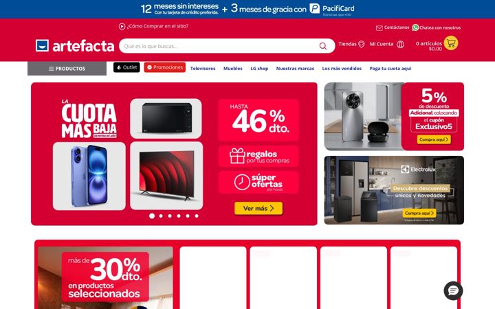 Screenshot of artefacta.com