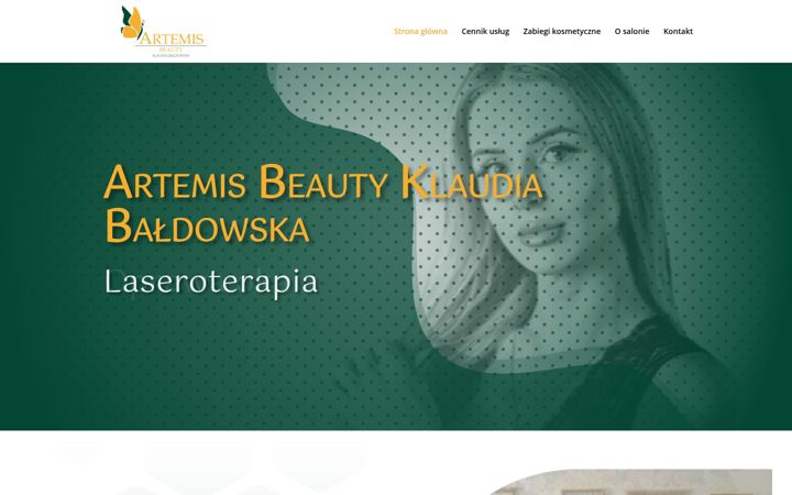 Screenshot of artemisbeauty.com.pl