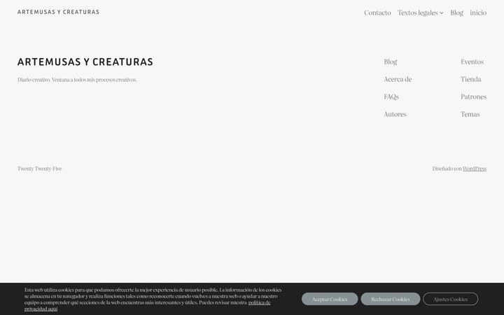 Screenshot ta' artemusasycreaturas.com