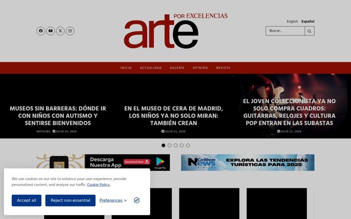 Screenshot of arteporexcelencias.com