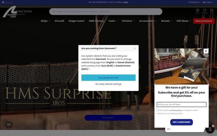 Screenshot of artesanialatina.net
