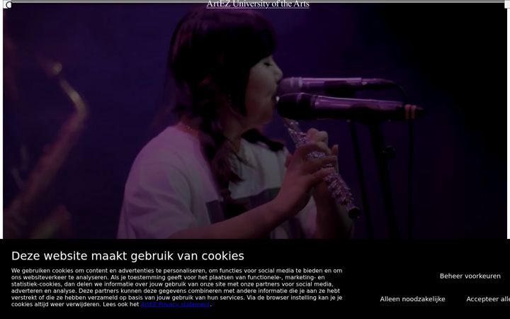 Screenshot of artez.nl