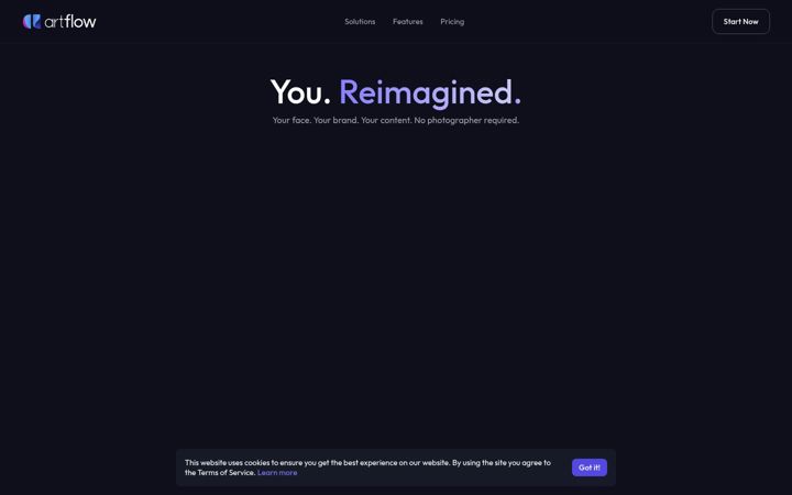 Screenshot of artflow.ai