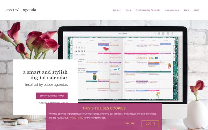Screenshot of artfulagenda.com