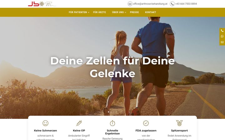Screenshot van arthrose-behandlung.at