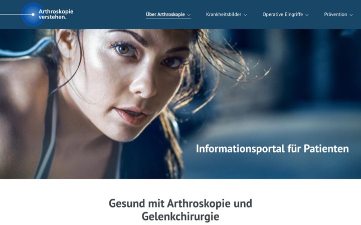 Екранна снимка на arthroskopie-verstehen.de